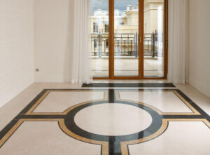 pavimento marmo salone Penthouse Russia