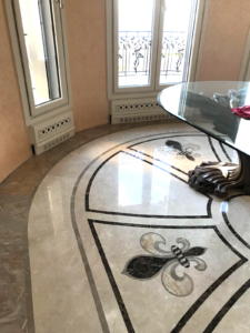 rosone ovale pavimento marmo Nizza